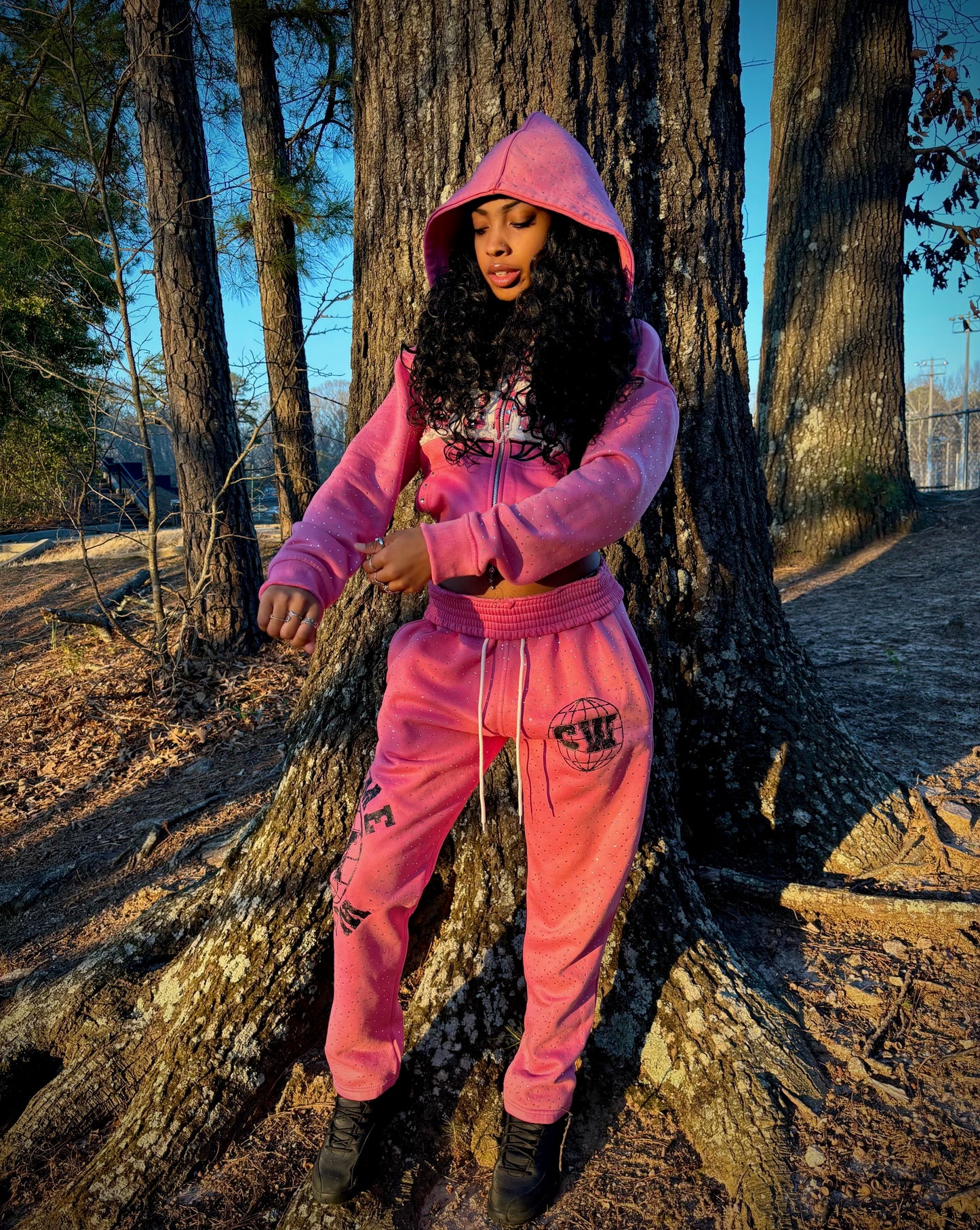 PINK GLOBAL SWEATPANTS