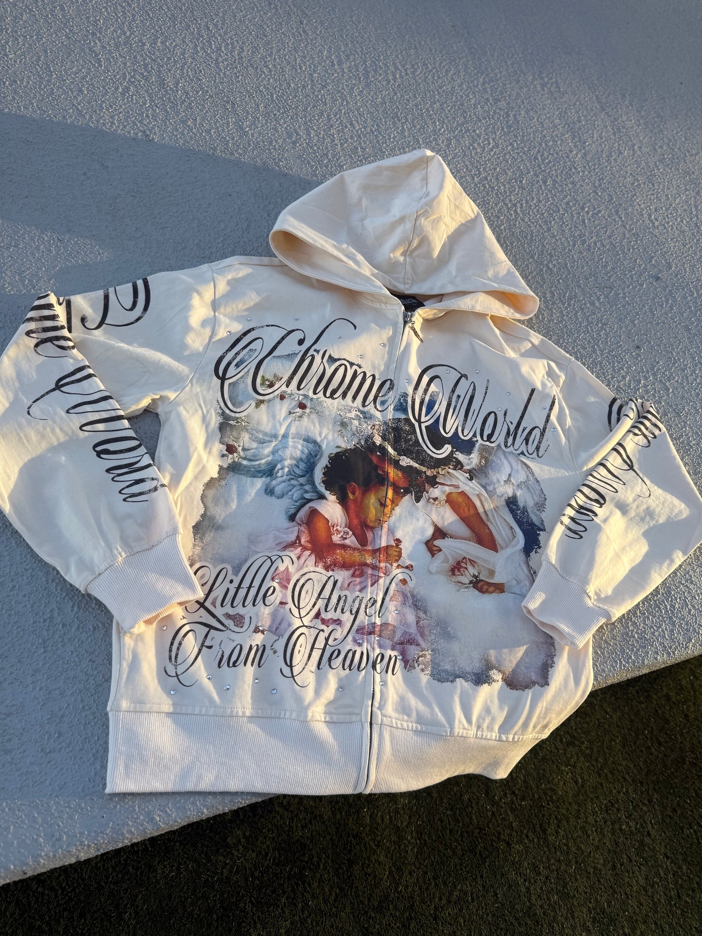 Cream Fallen Angel Hoodie
