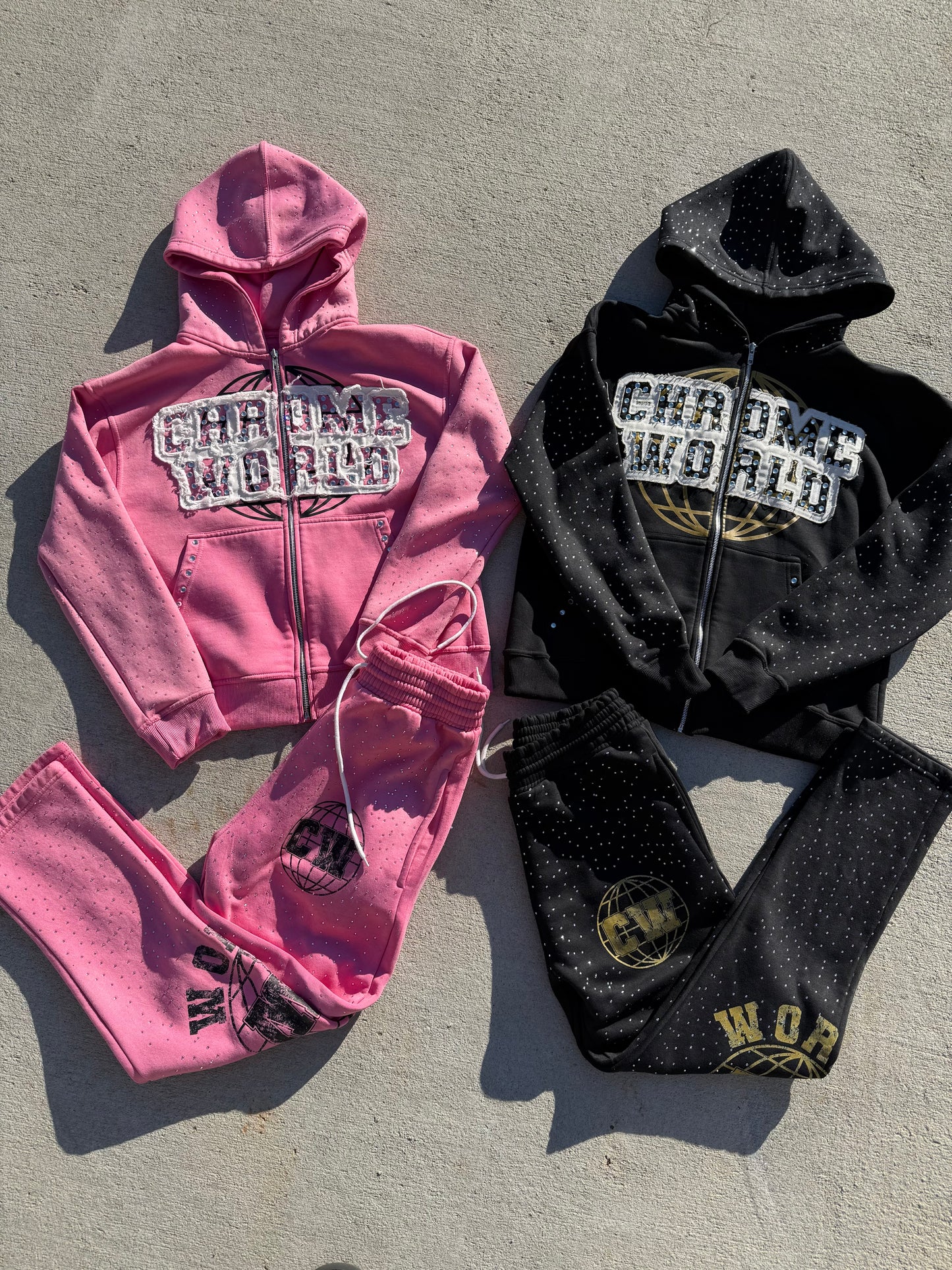 PINK GLOBAL SWEATPANTS
