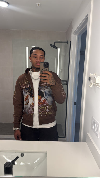 Brown Fallen Angel Hoodie