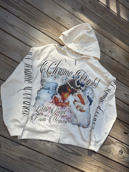 Cream Fallen Angel Hoodie