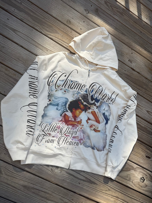 Cream Fallen Angel Hoodie