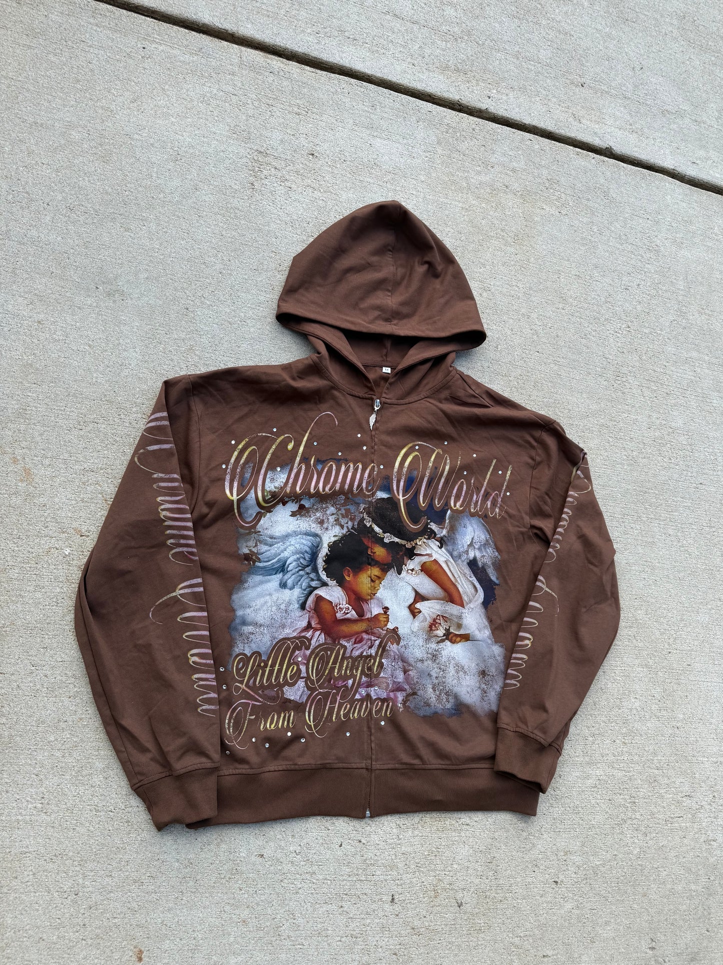 Brown Fallen Angel Hoodie