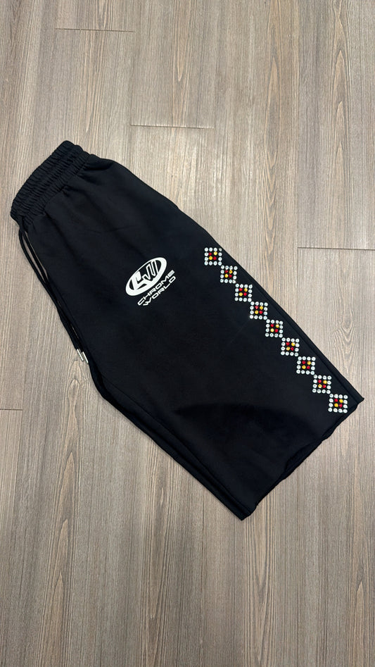 Solid Black Urban Shorts
