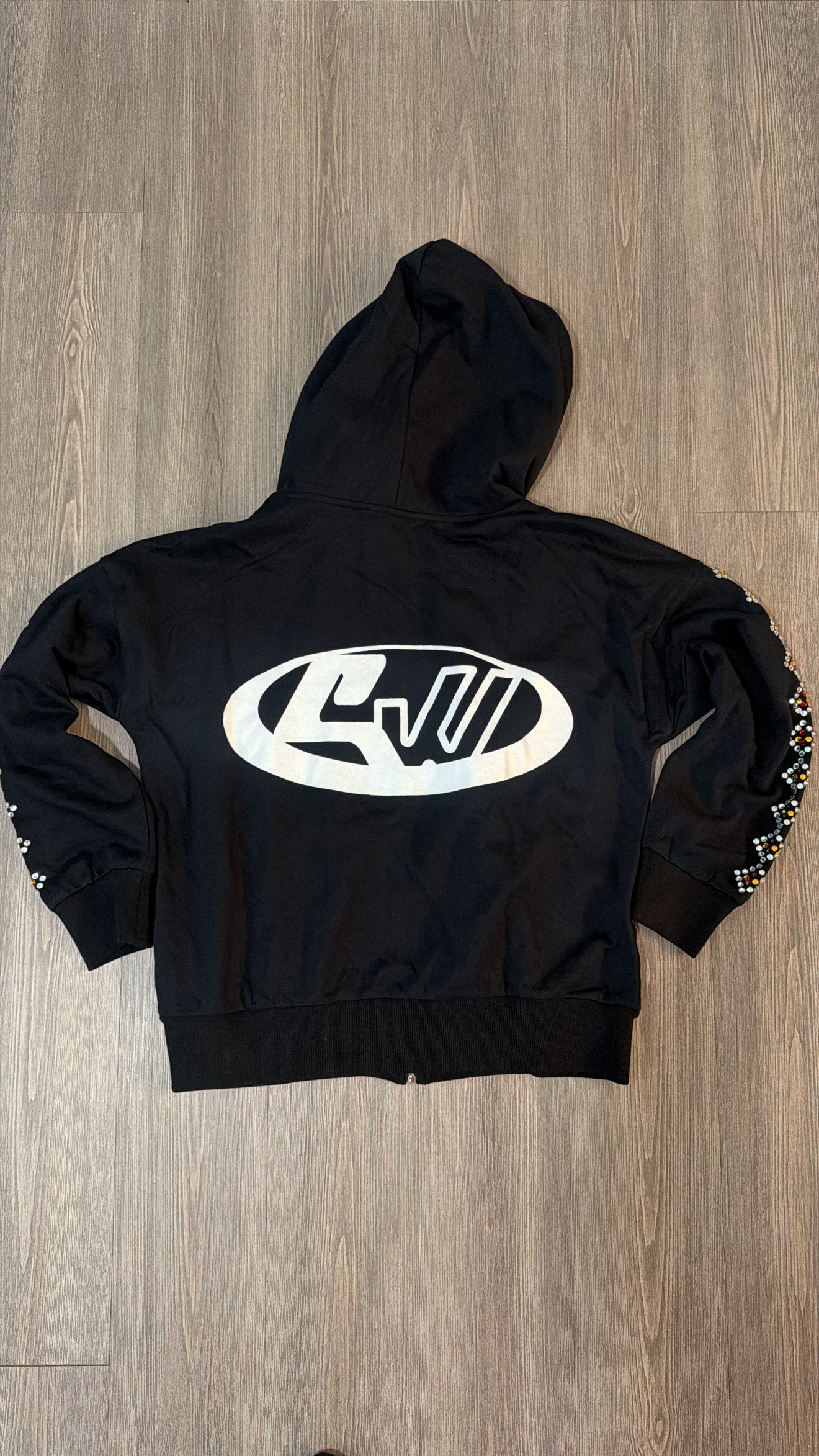 Solid Black Urban Zip Up