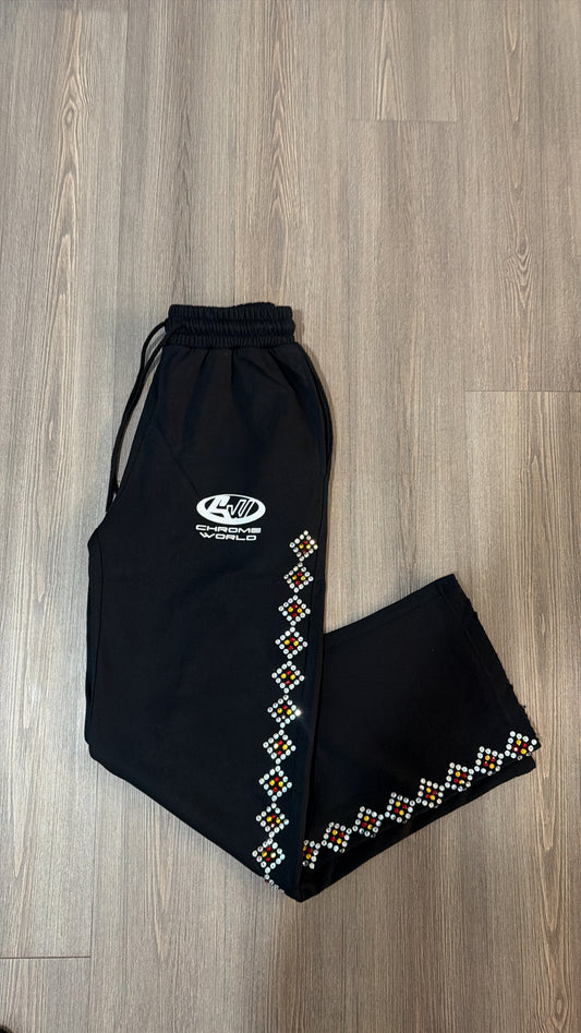 Solid Black Urban Sweatpants